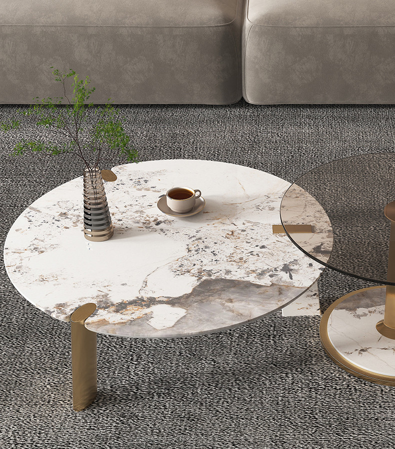 Rock Board Bedroom Coffee Table Round Zero Formaldehyde Rock Coffee Table