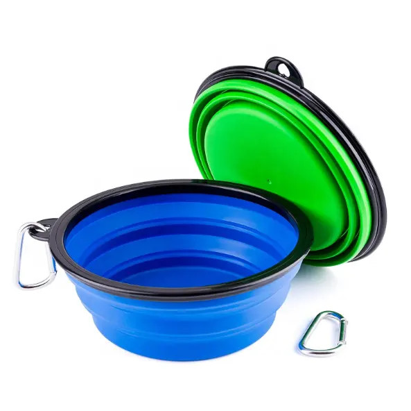 Collapsible Silicone Pet Suppliers Bowl Harmless 2 Pack For Travel