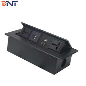 Quality table top pop up box with double international power socket for sale