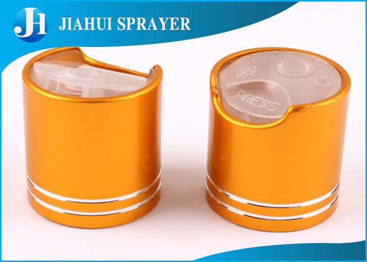 Aluminum Plastic Cosmetic Bottle Caps / Commercial Shampoo Bottle Cap Eco - Friendly