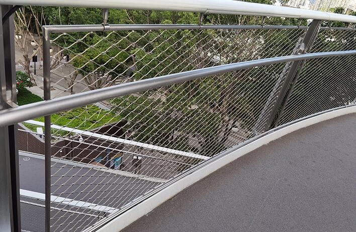 Black Oxidation Stainless Steel Rope Mesh 50*50mm Aperture For Safety Protection