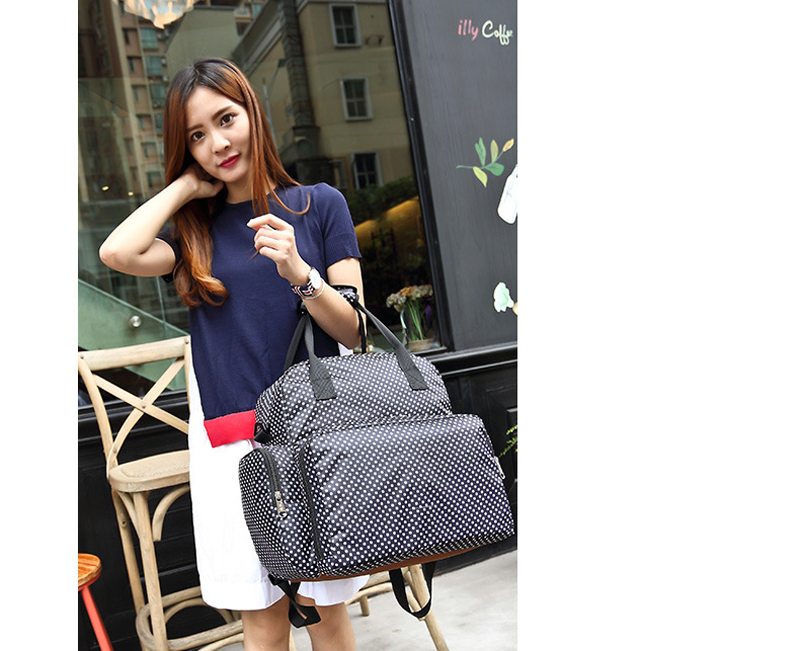 Waterproof Anti-theft Nappy Tote Diaper Bag Multi-Function Travel Backpack Maternity Diaper Shoulder Bag with Changing Mat