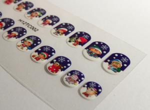Quality Christmas pattern Finger Nail Sticker , Safe and non toxic stickers for sale