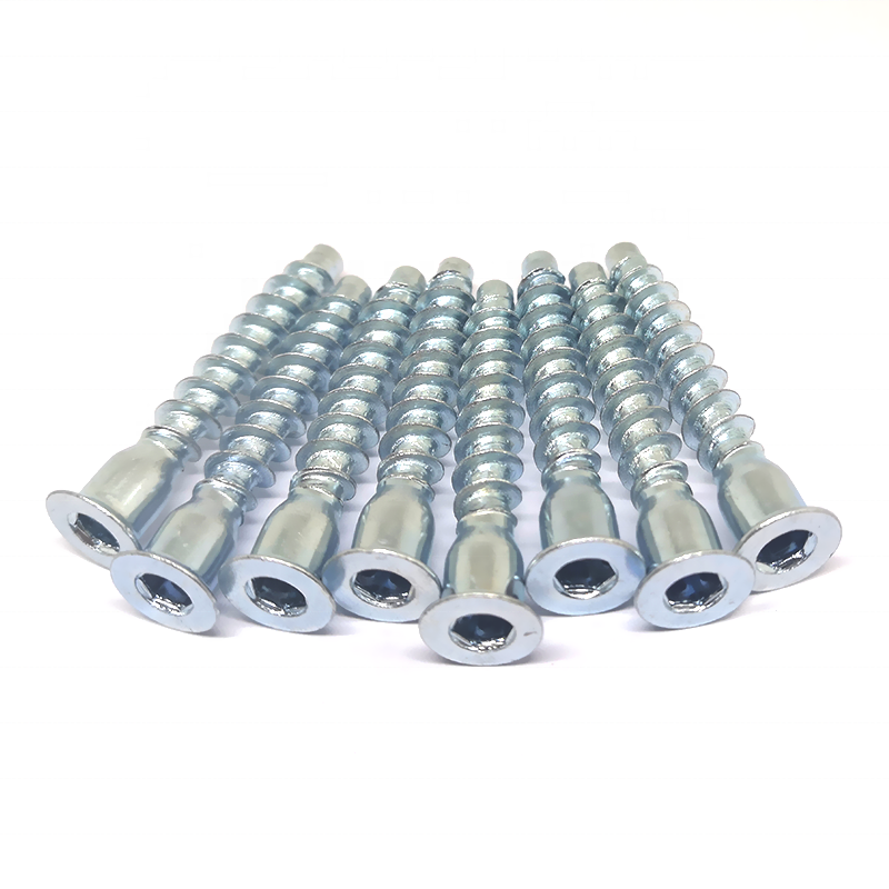Phillips Drivers Zinc Plated Steel Hex Socket Confirmat Screws for Wood Furniture Sample
