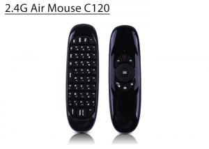 Quality 6 axes Gyroscope C120 2.4G Air Mouse Rechargeable Wireless Keyboard Remote Control for Android TV Box Computer for sale