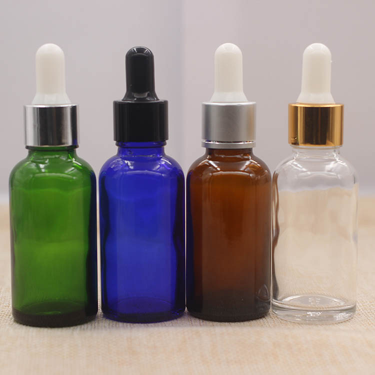 Brown Essential Oil Glass Dropper Bottles Block Light 30ml Amber Bottles With Dropper