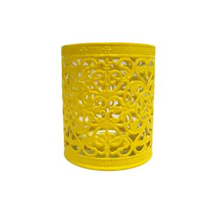 Quality Decorative Cup Candle Holder- Yellow for sale