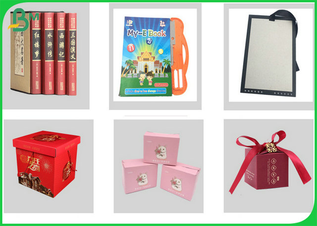 Rigid 858 x 900mm Bookbinding Laminated Cardboard With 2mm 3mm For Coating Boxes