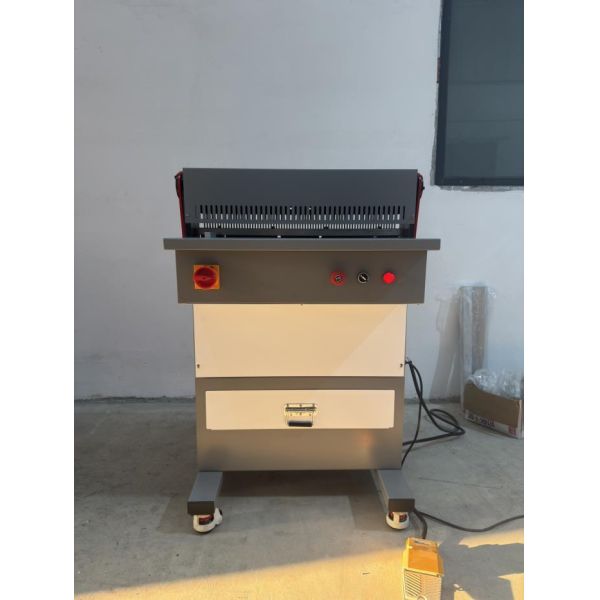 Semi Automatic Paper Punching Machine with Replaceable Punching Dies and Standard Wire Closing Molds for Binding Applications