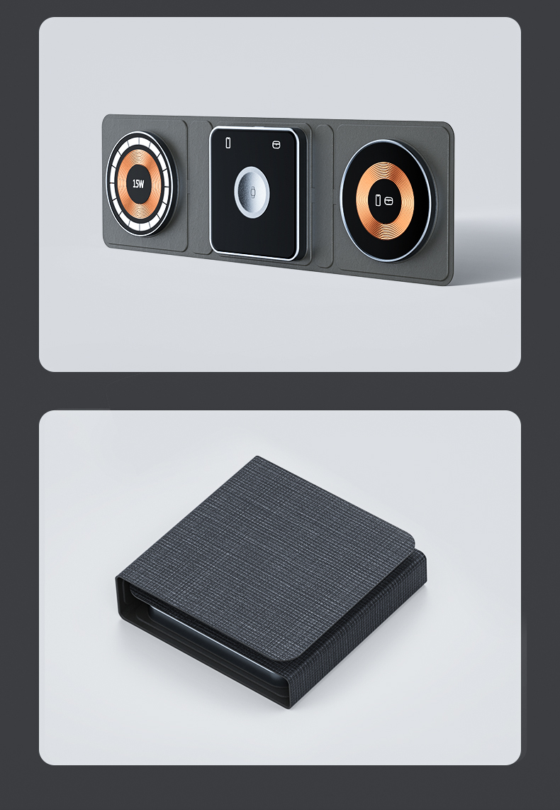 Portable Fold 15w 10w 5w Wireless Charger for Iphone OEM/ODM and Logo Customized Logo