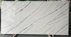 Quality Light Transmission artificial Quartz Stone Kitchen Countertops Tiles 2.5g / Cm3 for sale