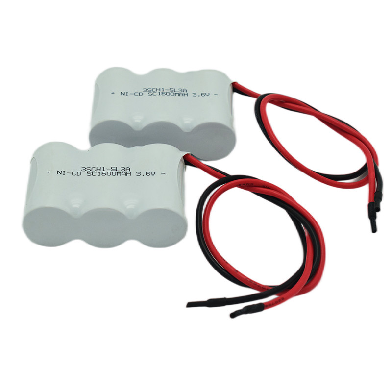 Customizable Manufacturer 3.6V 1600mAh Emergency Light Ni Cd Battery