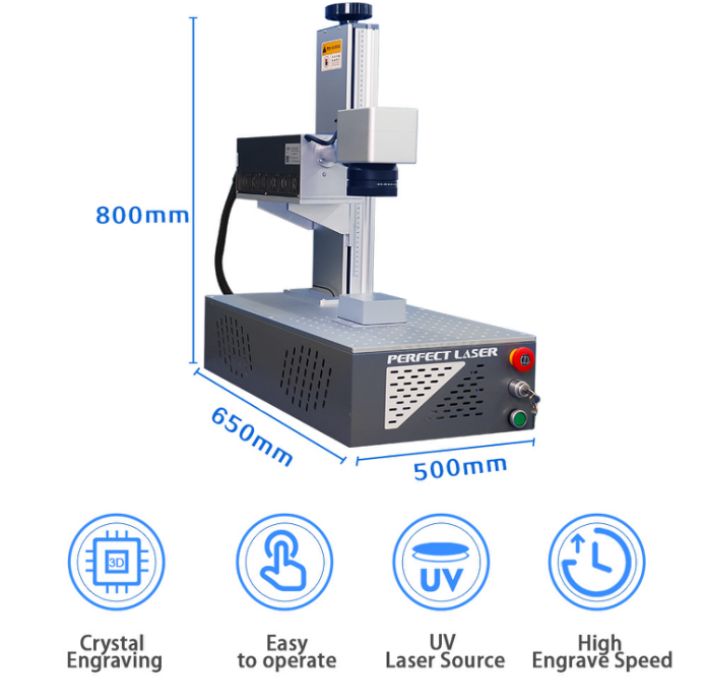 5 W Small Desktop 5W UV Laser Marking Engraving Machine For Crystal Glass Acrylic