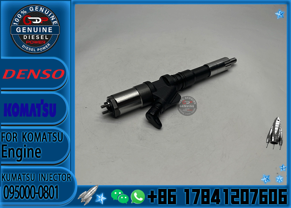 Diesel Common Rail Fuel Injector 095000-0801 6156-11-3100 for PC Series Engine