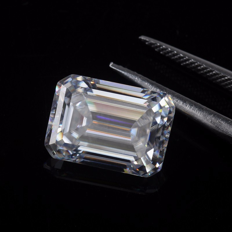 Emeralde Cut Diamond Moissanite DEF Super White 5*7mm Loose Moissanite Stones