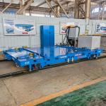 Heavy Load Customized 15 Tons Steel Battery Track Automatic Transfer Cart