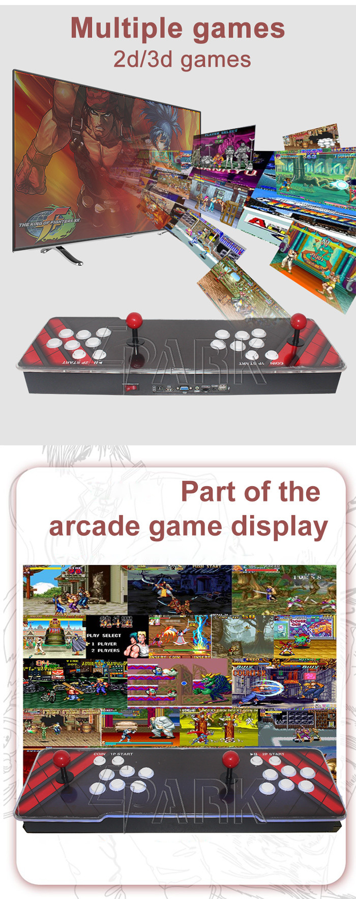 2 Player Camouflage 6 Key Wired Acrylic Console