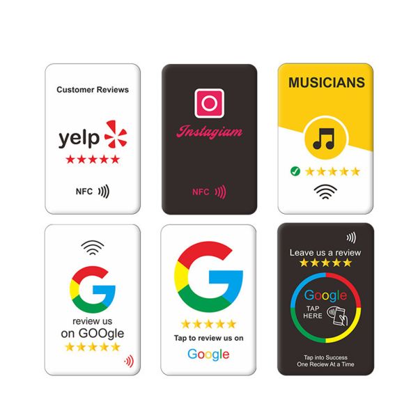 High Quality Customize Printing Epoxy NFC Card Google Reviews Card