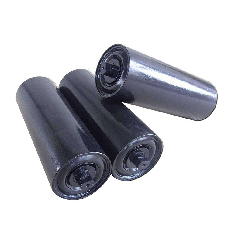 Black Color Metal Conveyor Rollers For Mining Belt Conveyor System