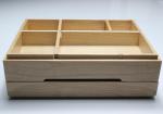 Pine Starage Wooden Tea Bag Box Custom Made With Up And Bottom Lid