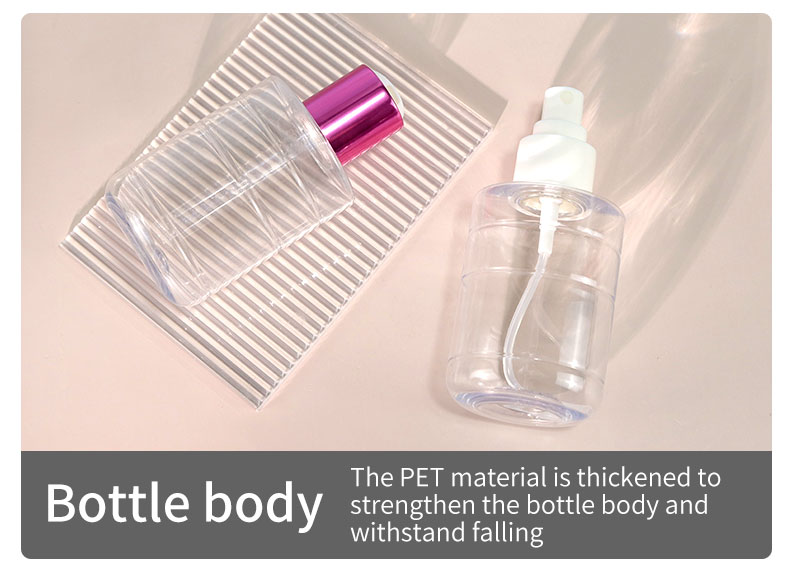 30ml 50ml 100ml PET Spray Bottle Luxury Glass Refillable Perfume Bottle With Wooden Cap