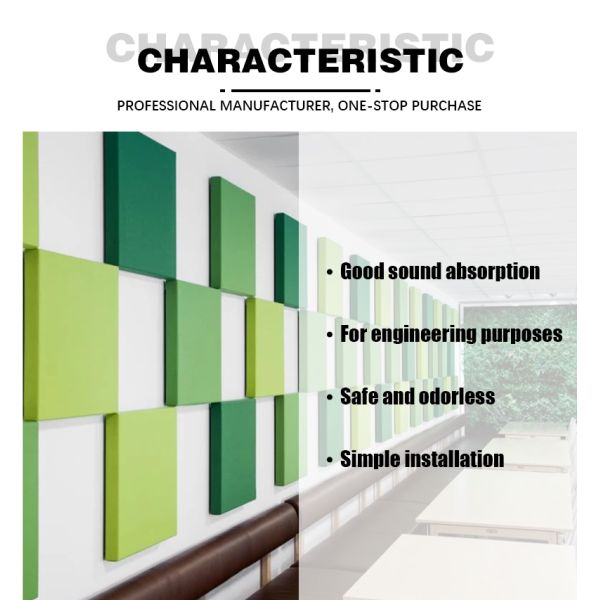 Customized Aesthetic Acoustic Ceiling Panels Eco Friendly Material Flame Retardant