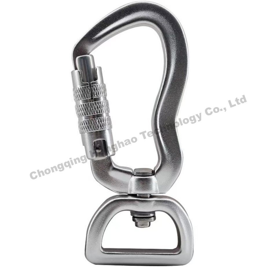 11.4KG Pet Leash Automatic Lock Rotating Buckle with Aviation Aluminum Alloy Hardware