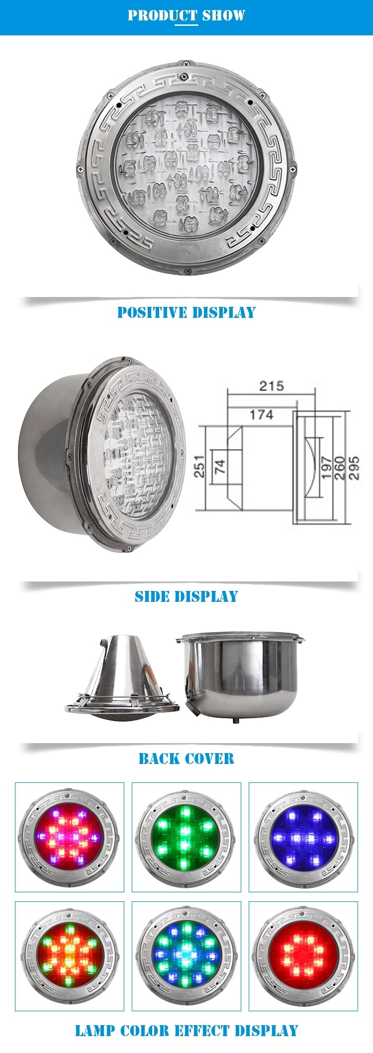 18w 12v Underwater LED Lights , Underwater LED Lamp For Swimming Pool