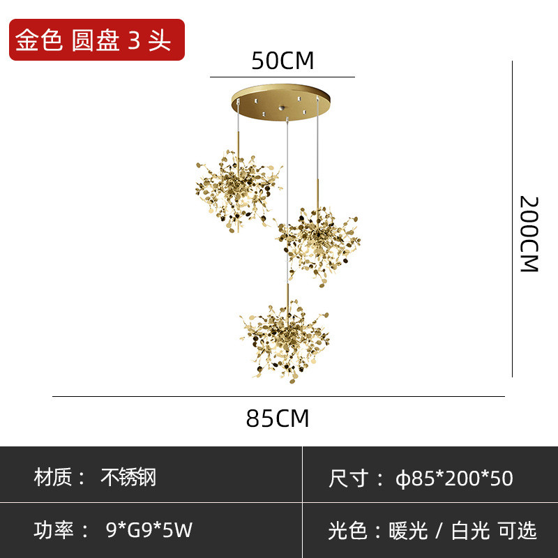110V-240V Customized Pendant Lamp Rustproof Polished Chrome Chandelier Lights