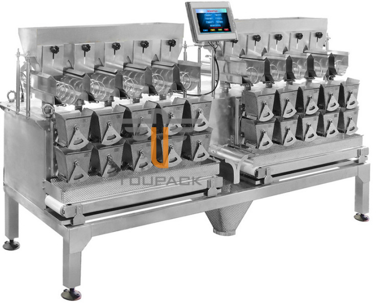 8 Head Combination Weigher Pork Chicken Wings Anti Sticking Screw Feeding Multihead Weigher