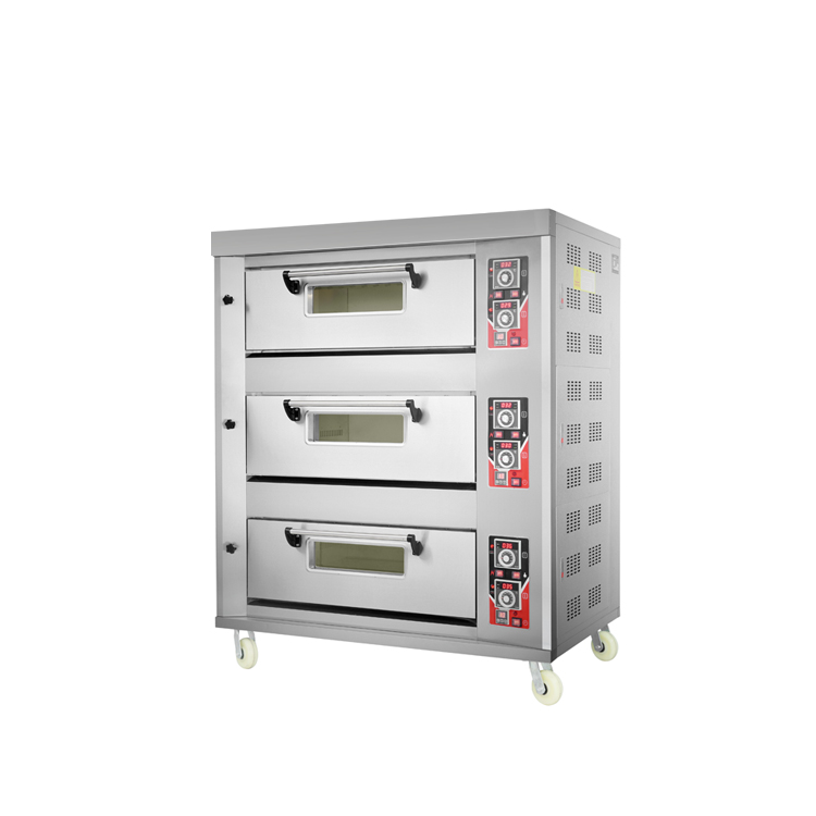 Multifunctional 3 Deck 9 Trays Gas Pizza Oven for Commercial Baking of Wheat Products
