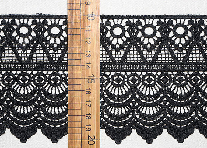 Guipure Polyester Lace Trims With Heavy Embroidery French Venice Chemical Ribbon