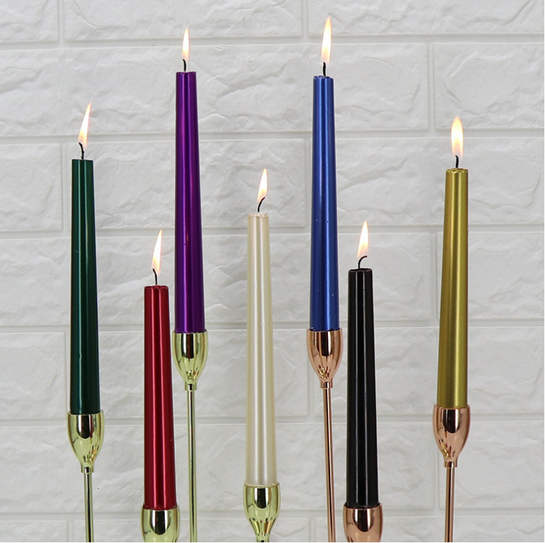 ZT-C012 High Quality Non Drip Taper Candle Handmade Custom Long Stick Flameless Pillar Candle For Party