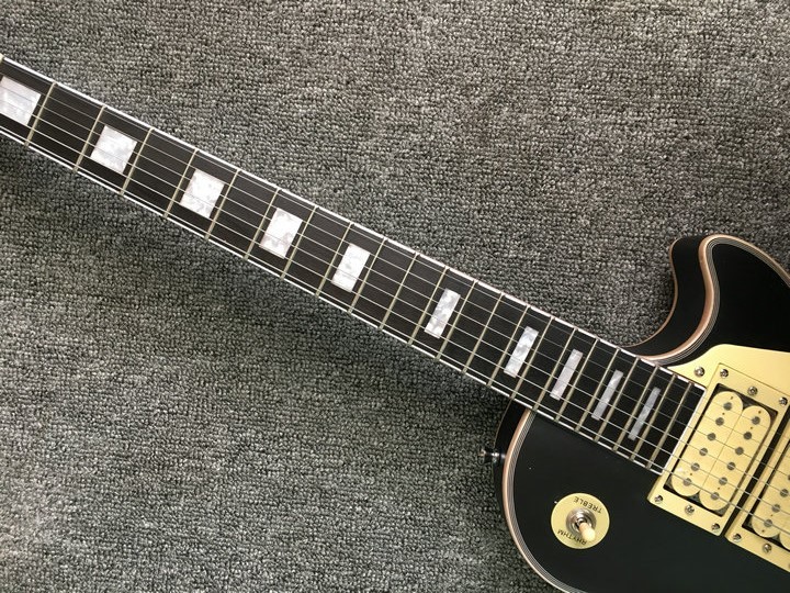 Flame Top matte black Color LP 3 Pickups Ace Frehley Budokan Vintage Electric Guitar