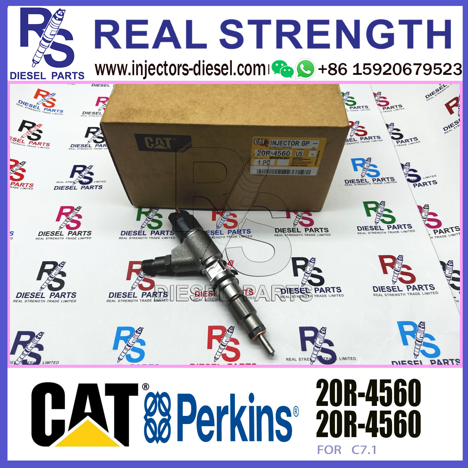20R4560 371-3974 Diesel Injector 20R-4560 For Caterpillar Excavator C7.1 0445120347 0445120348 0445120516
