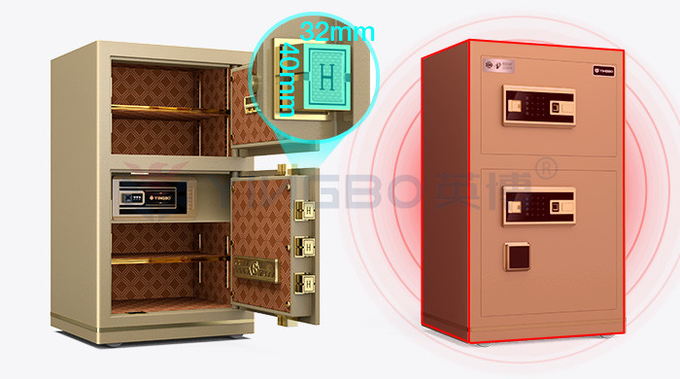 Double Door 46kg Office Luxury Safe Box Dual Alarm YB/N7-80D