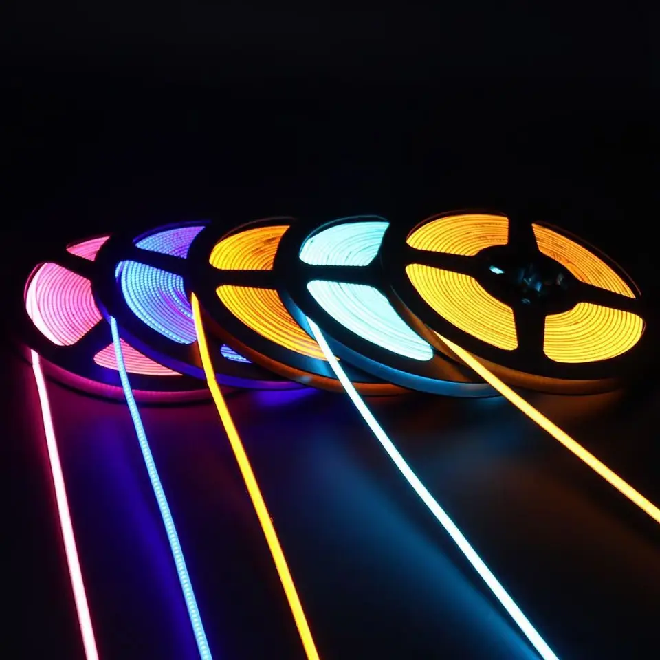 90 Ra CRI COB RGB LED Strip Light Non-Waterproof 12V 24V for Lighting Solutions Service
