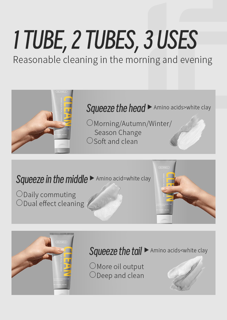 Pure and Transparent Skin Cleansing Milk, Gentle and Deep Cleansing Pore Reducing Amino Acid Facial Cleanser Wholesale