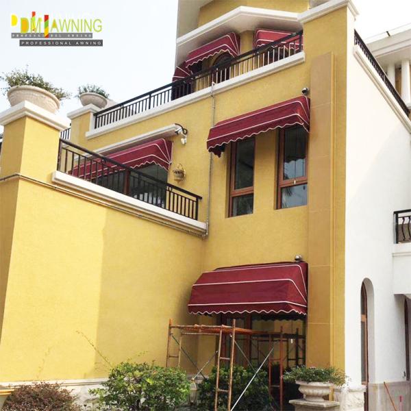 Anti UV Aluminum French Style Awnings Waterproof Folding Dutch Canopies