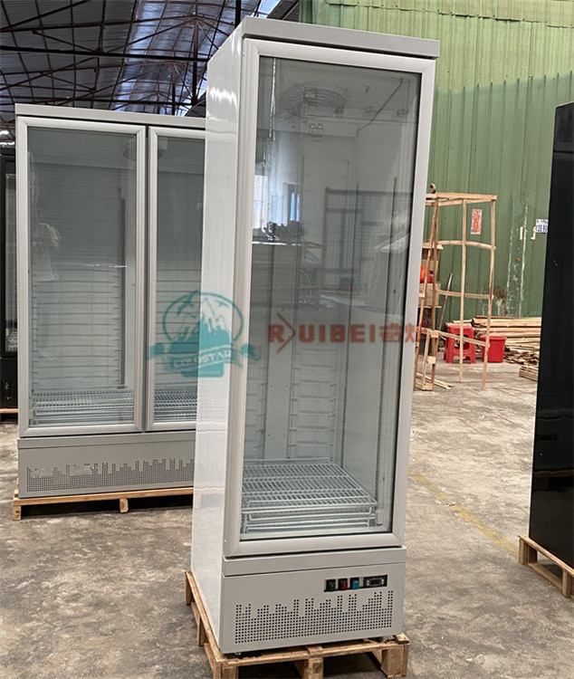 400L Beverages Upright Energy Drink Display Fridge Cooler With Glass Door