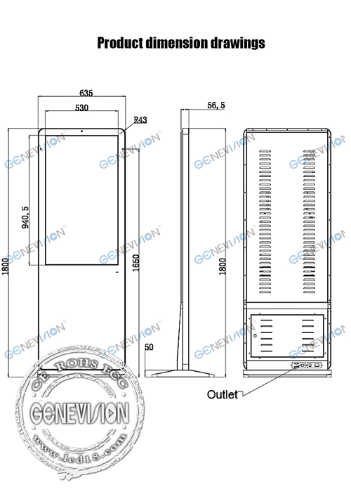 43'' Lcd Dual Front Mic Camera Digital Signage Display For Advertising