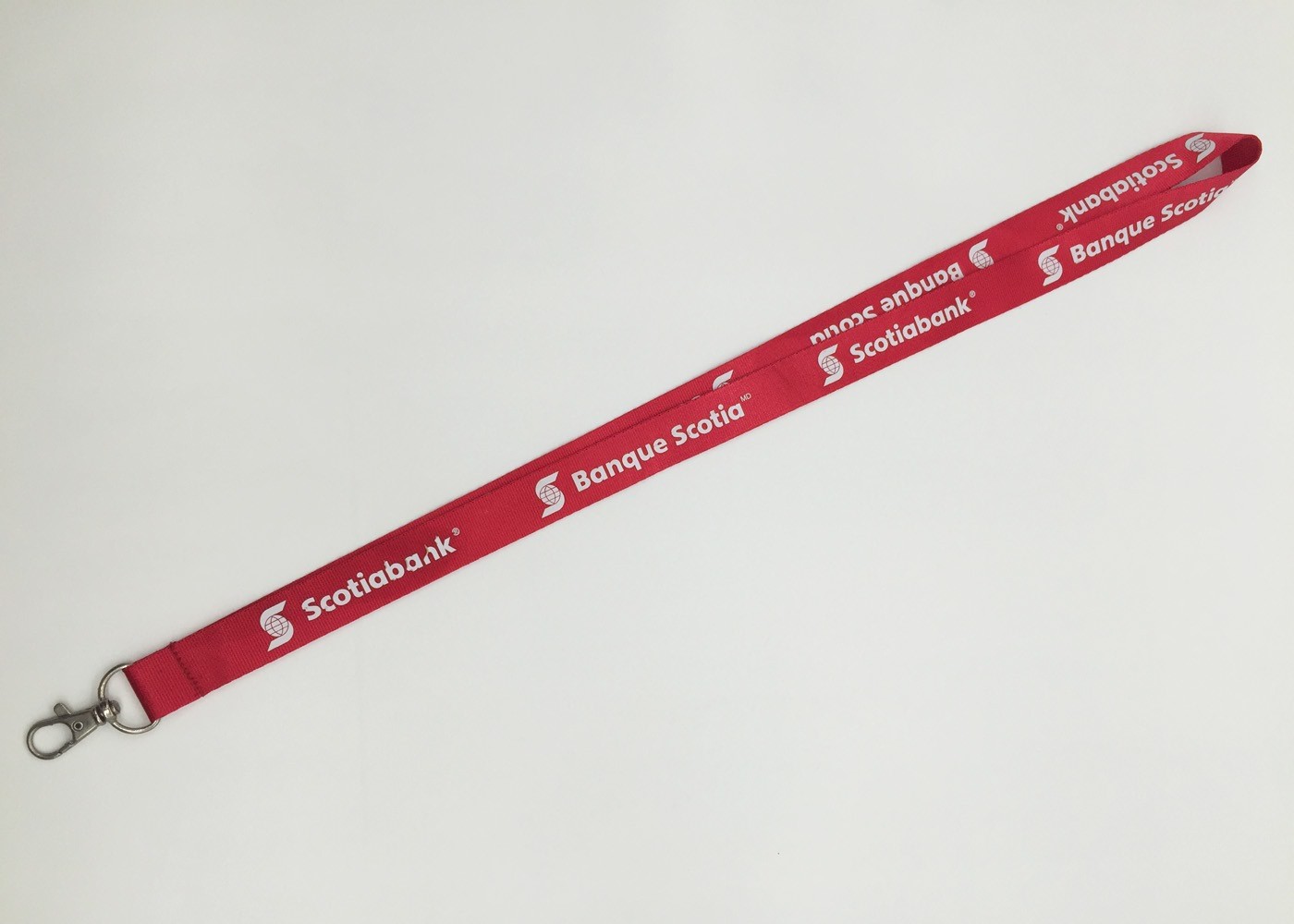White Butterfly with letters silk-screened Lanyards with swivel bulldog buckle