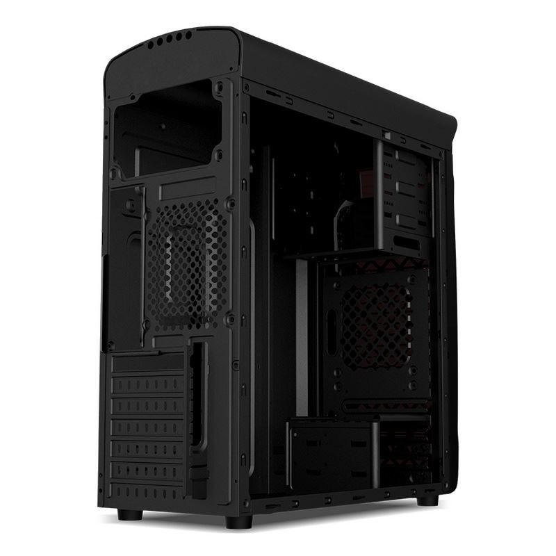 ETEK Airflow ATX Mid-Tower With Hollow & Transparent Front Panel Full Acrylic Left Side Panel