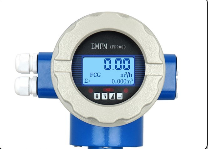 LCD Display Electromagnetic Digital Flow Meter Temperature Range 0-80c Online Control