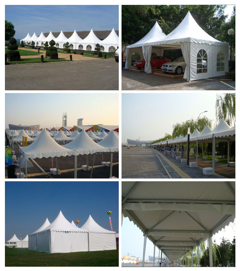 Sturdy Glass Aluminum Pagoda Tent 6 X 6 Meter Size With Sidewall Curtain