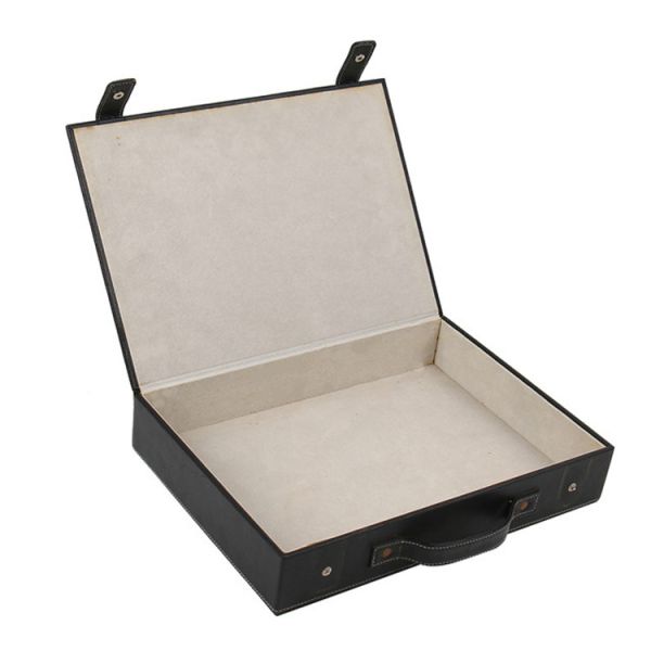 Cardboard Suitcase Gift Box with Handle Box Type Rigid Boxes Printing Handling Embossing