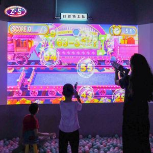 Immersive 3D MultiBall Games Interactive Ball-Throwing Wall Projection Game