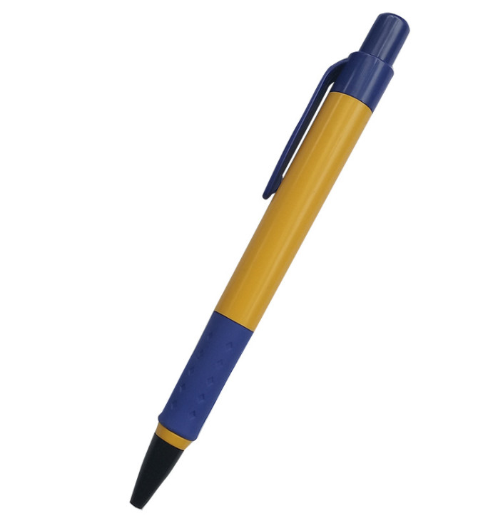 Fancy plastic ballpoint pens for promotion, blue refill, push type, Student pen advertising pens