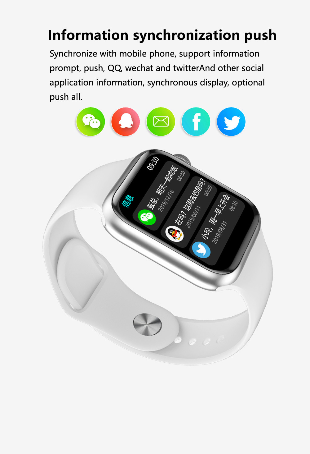 2021 Original IWO YY21 Smart Watch Call 44mm Fitness Tracker Heart Rate Monitor Blood Pressure SmartWatch IOS Android P