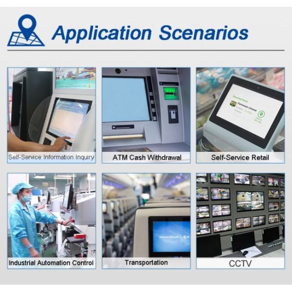 17 inch Custom Ip65 Waterproof Embedded Touchscreen Displays Wall Mount All in One Computer Industrial Capacitive Touch Screen Panel Pc